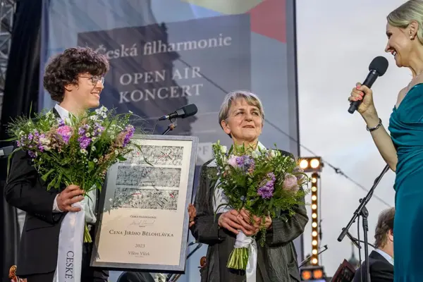 Violoncellista Vilém Vlček, laureát ceny za rok 2023, a Anna Fejérová | Foto Petra Hajská