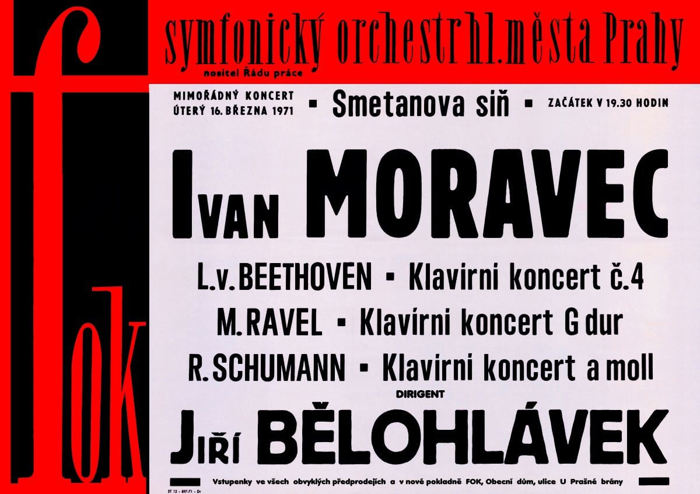 Plakát: koncert se Symfonickým orchestrem hl. m. Prahy v roce 1971