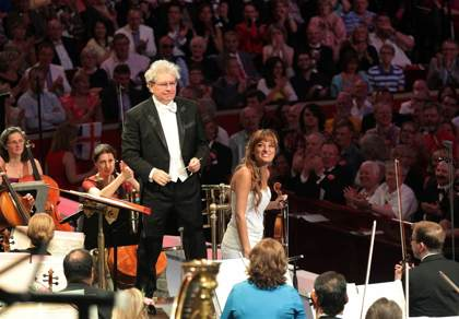 Bělohlávek and the Scottish violinist Nicola Benedetti, BBC Proms 2012
