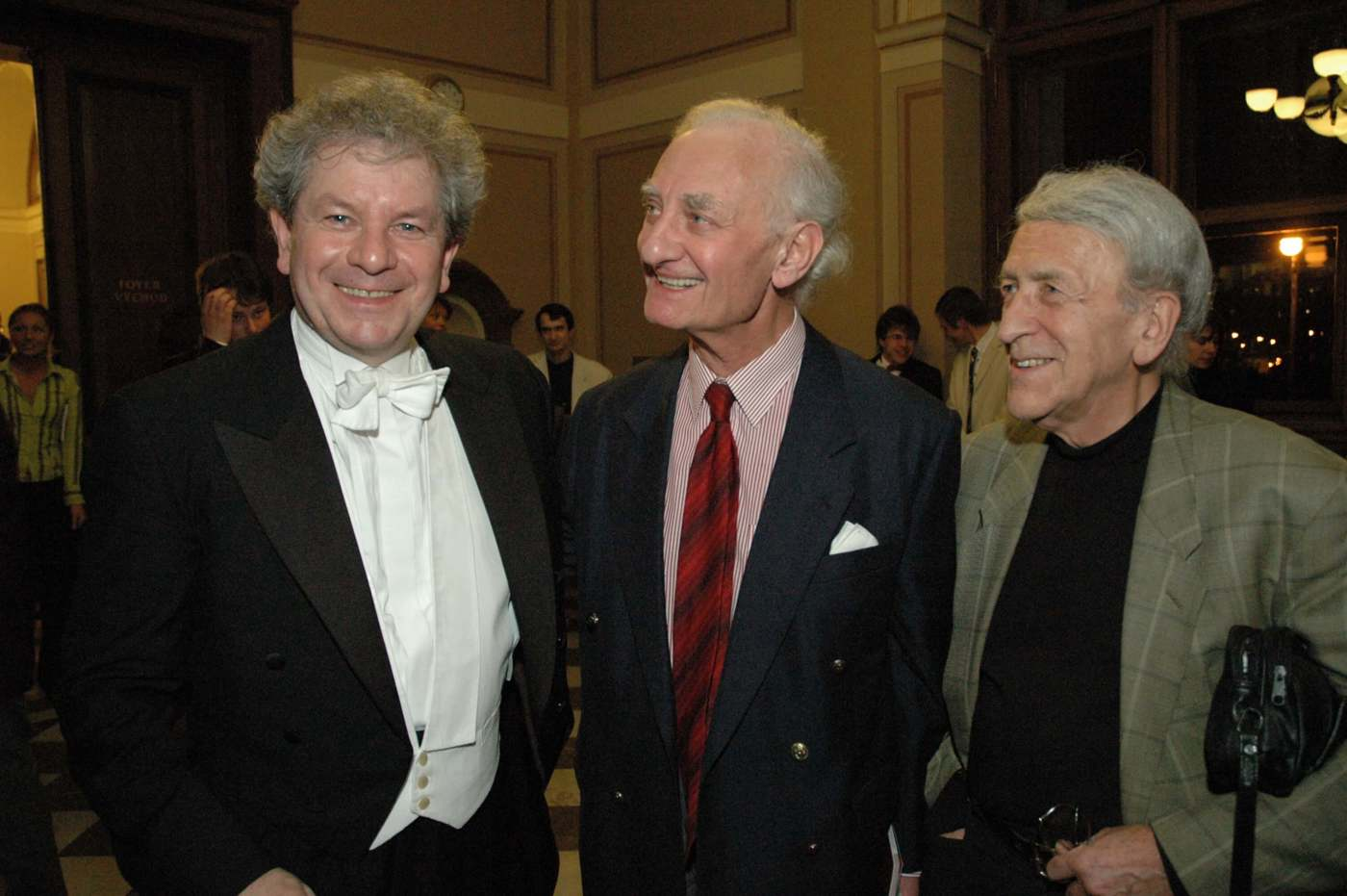 Jiří Bělohlávek with the conductor Martin Turnovský and the composer Oldřich Korte