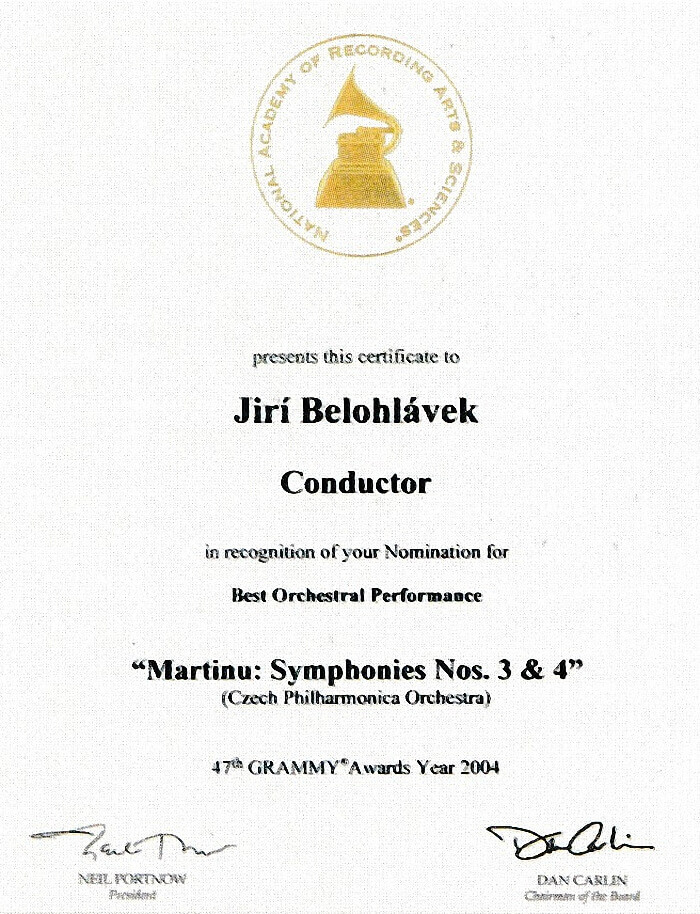 The nomination for Grammy 2004