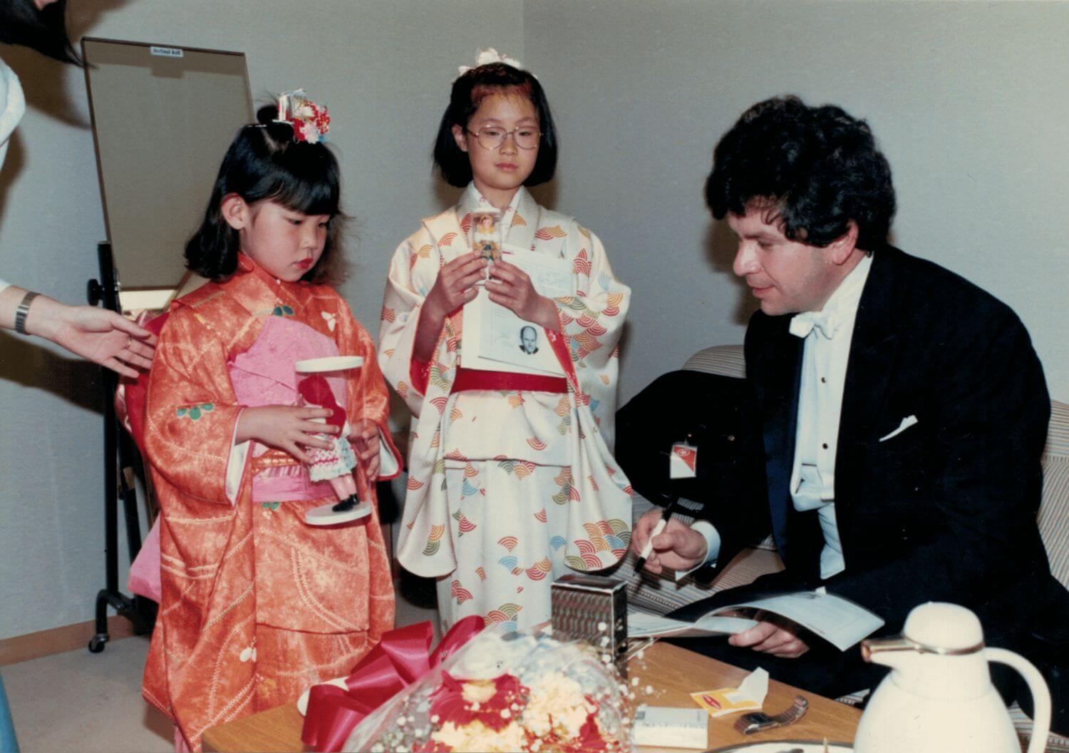 An autograph session after a concert in Osaka