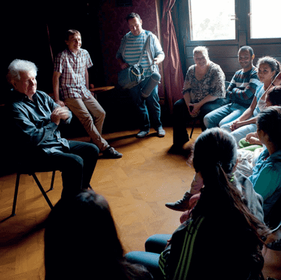 A debate with members of the Čhavorenge choir | Photo Petr Kadlec