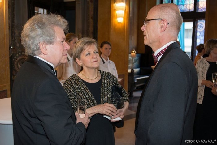 Jiří Bělohlávek with his wife Anna Fejérová and Roman Bělor, Director of the Prague Spring Festival | Photo Ivan Malý, Prague Spring