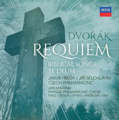 Cover CD: Česká filharmonie a Jiří Bělohlávek – Antonín Dvořák, Requiem, Biblické písně, Te Deum