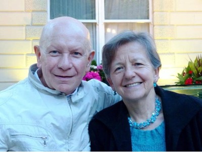 With wife Anna, London, 2016
