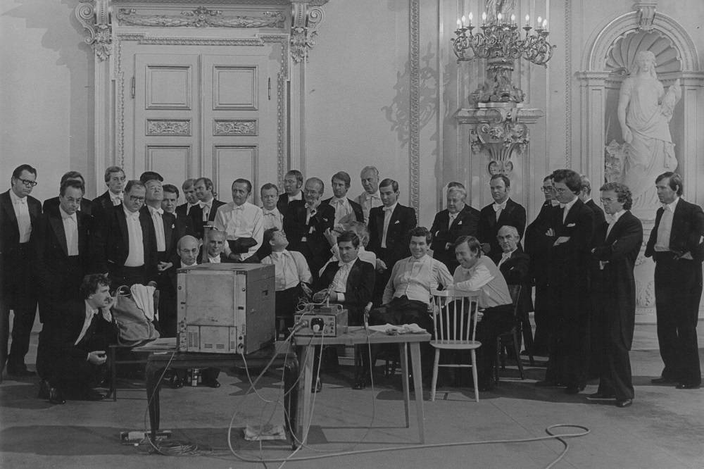 Kontrolní projekce novoročního koncertu České filharmonie v roce 1983