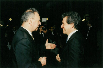 Milan Uhde, the Speaker of the Czech Parliament at the time, and Jiří Bělohlávek