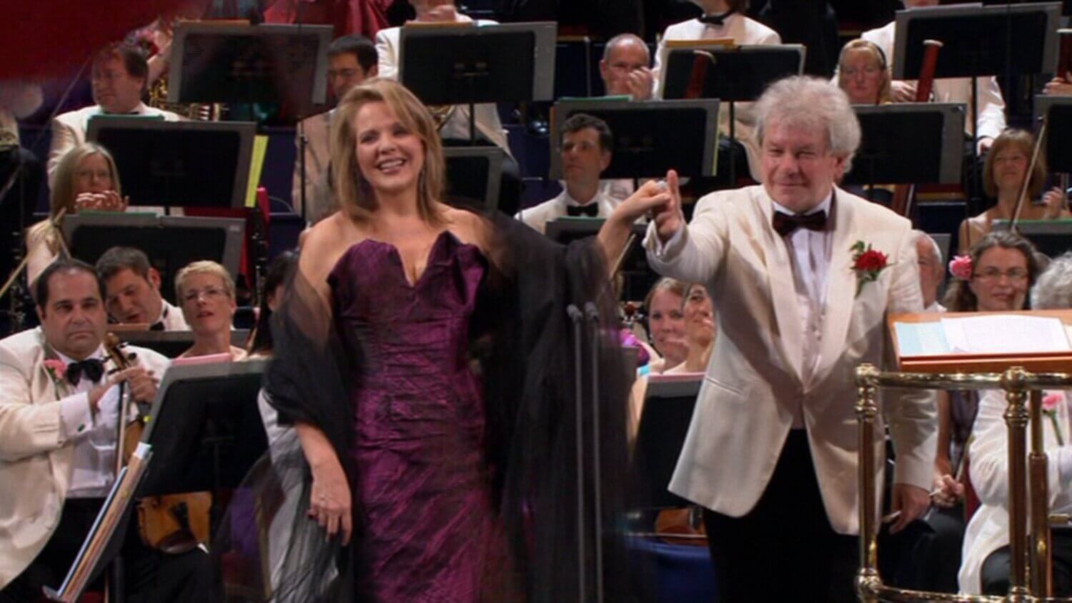 Renée Fleming and Jiří Bělohlávek at the Last Night of the Proms of 2010