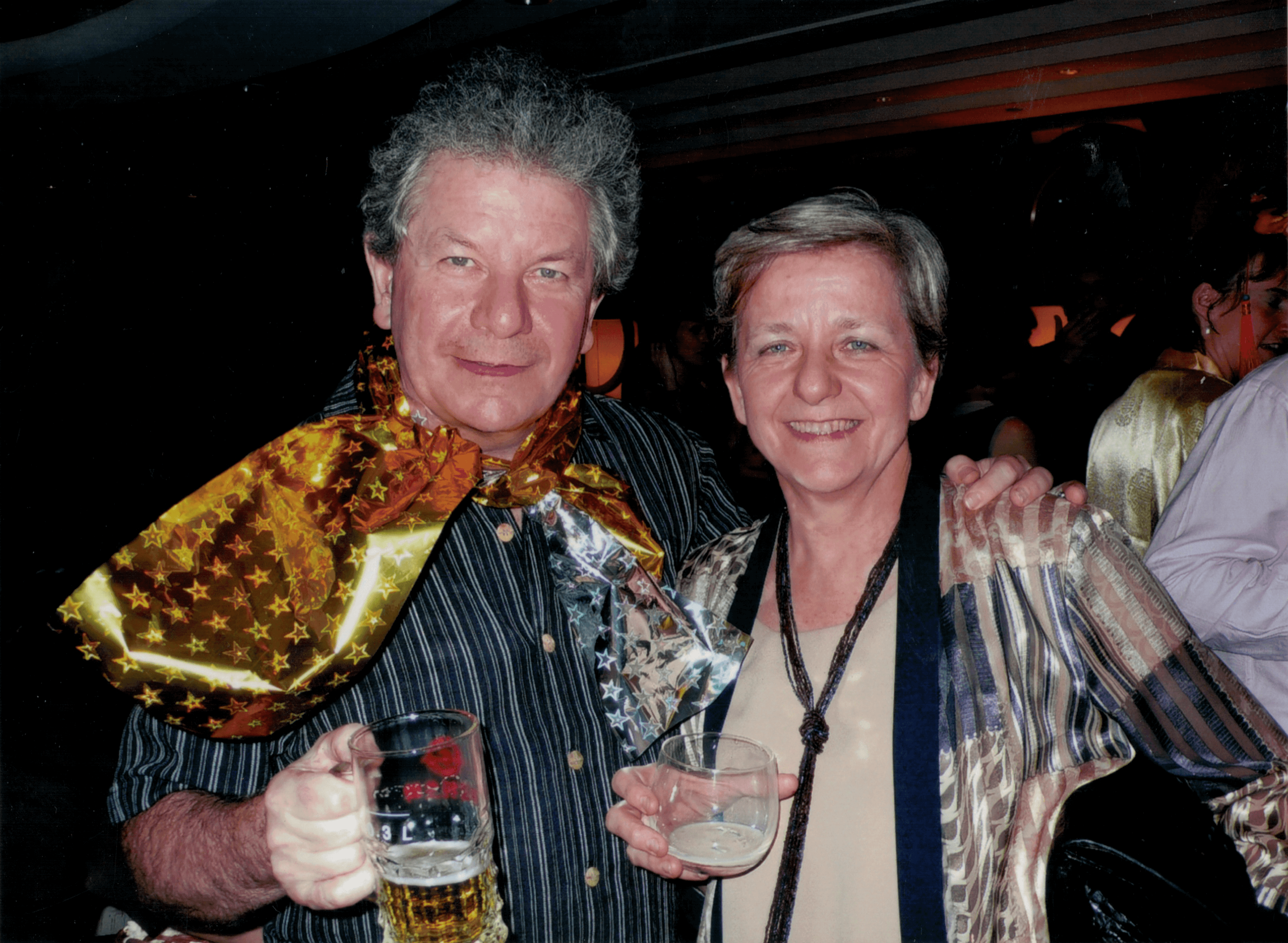 Jiří Bělohlávek with his wife Anna at a party during an Asian tour with the BBC SO, Shanghai