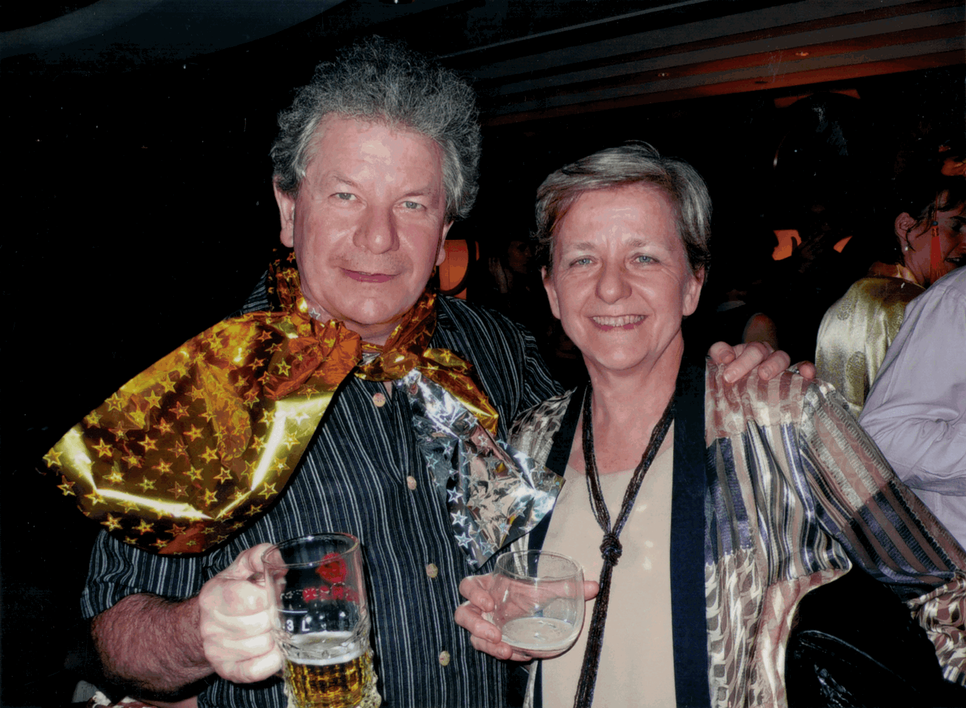 Jiří Bělohlávek with his wife Anna at a party during an Asian tour with the BBC SO, Shanghai
