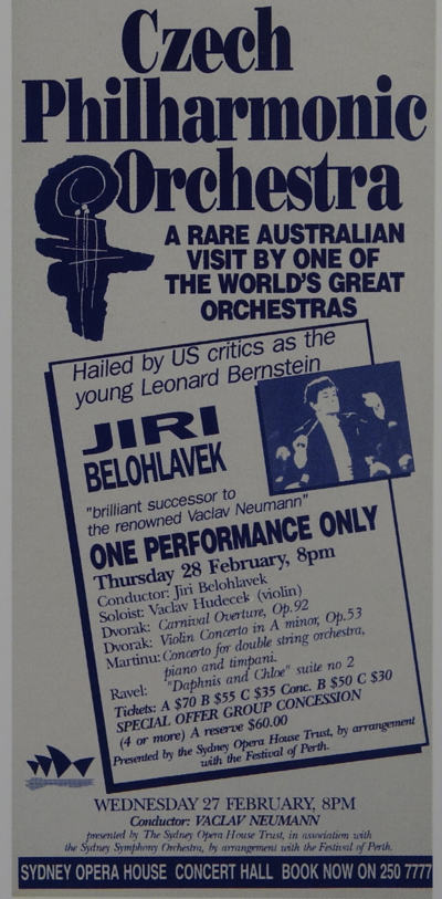 A poster for a concert at the Sydney Opera House