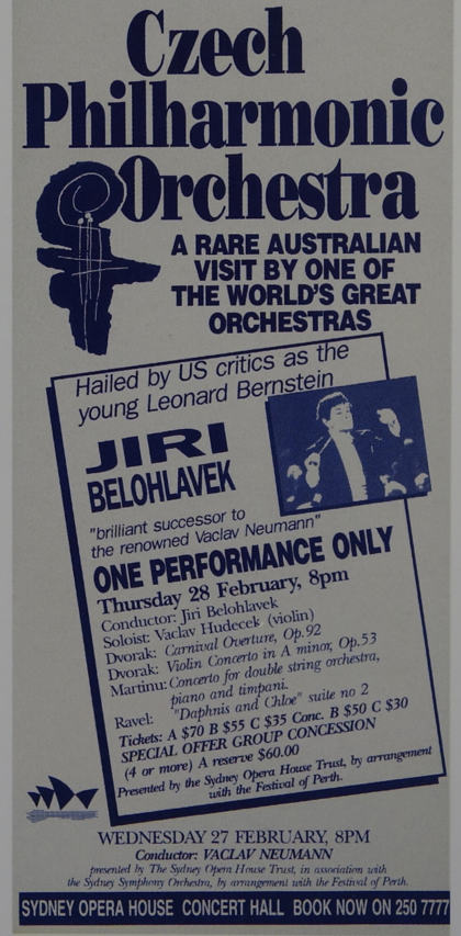 A poster for a concert at the Sydney Opera House