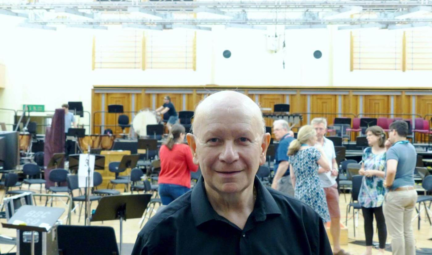 Jiří Bělohlávek po zkoušce s BBC Symphony Orchestra v srpnu 2016