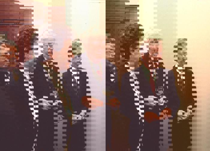 Zleva Jiří Bělohlávek, Rafael Kubelík a Václav Havel