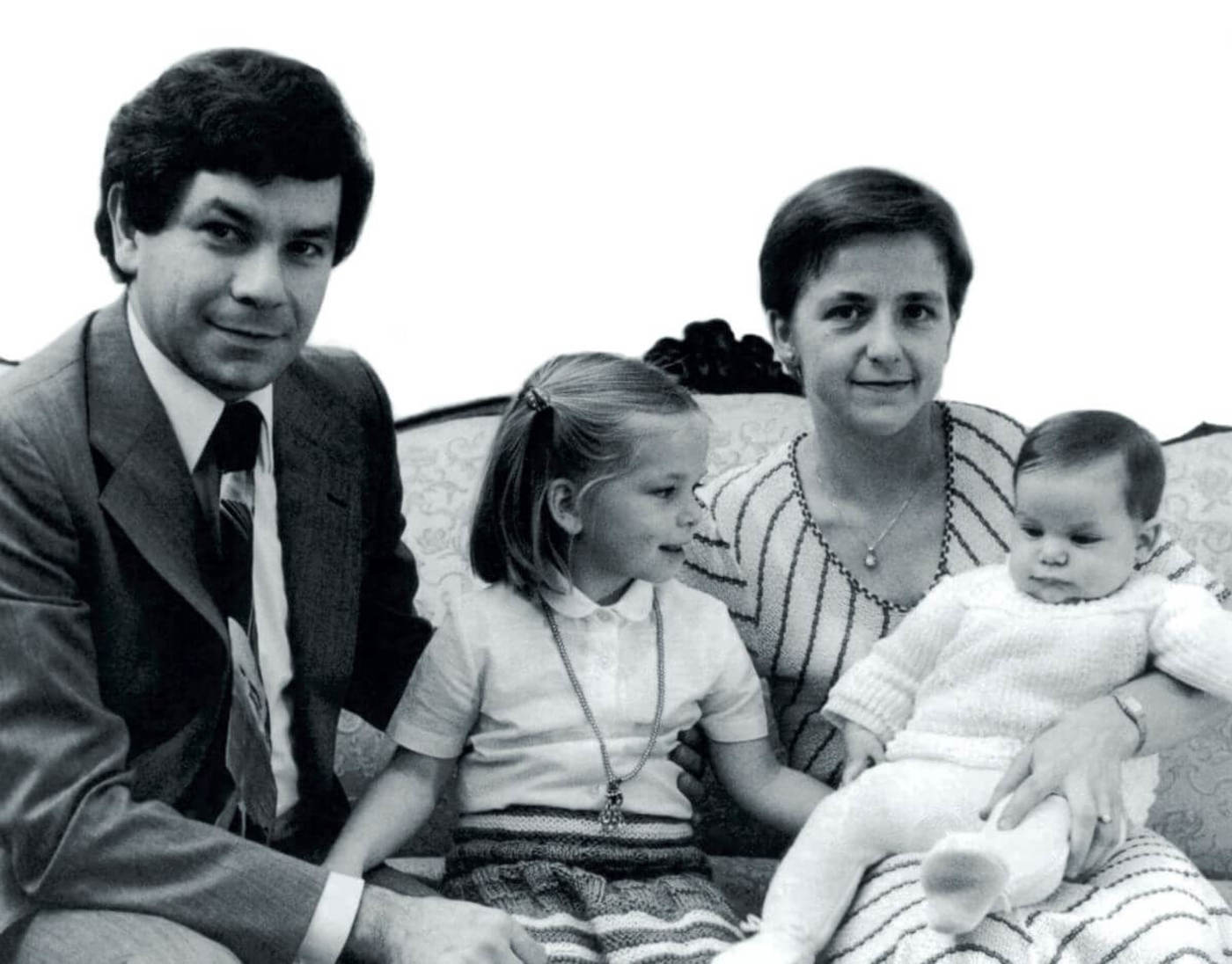 Jiří Bělohlávek, dcera Zuzana, manželka Anna Fejérová a dcera Marie v roce 1982