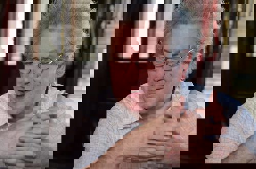 Jiří Bělohlávek při rozhovoru pro knihu Když vaří múzy