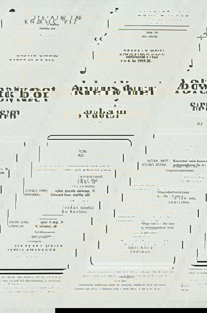 Jiří Bělohlávek, pozvánka na absolventský koncert s orchestrem