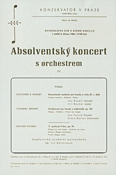 Invitation to the orchestral graduation concert