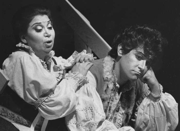 Jenůfa 1985, Judith Haddon (Jenůfa) and Peter Kazaras (Steva) | Photo Chris Bennion, © Seattle Opera